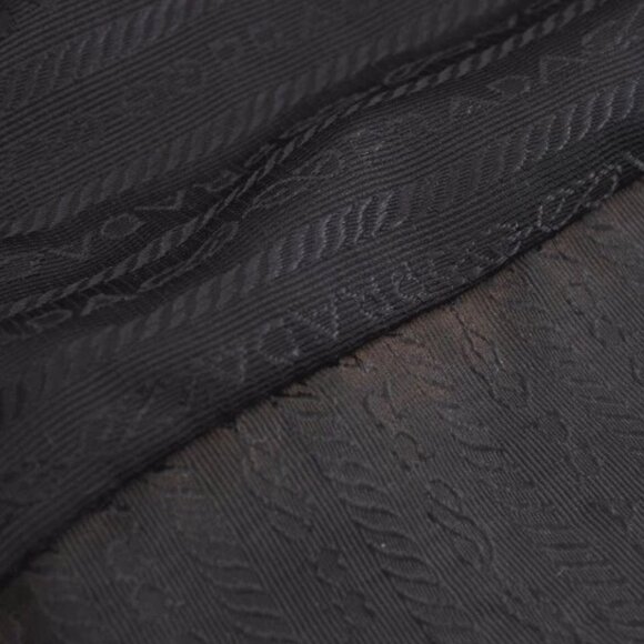 (L3) Authentic Prada Shoulder Bag Black Canvas Luxury Vintage Designer Handbag - Picture 9 of 13